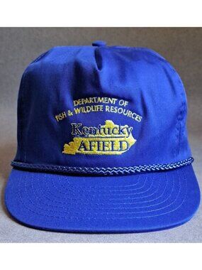 VINTAGE Kentucky Afield USED Hat (Blue, Strapback, KET, Fish & Wildlife)